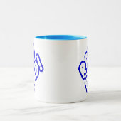 Niedlich Blue Funny Krasser Vater Zweifarbige Tasse (Mittel)