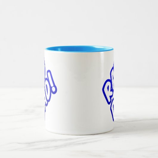 Niedlich Blue Funny Krasser Vater Zweifarbige Tasse (Mittel)