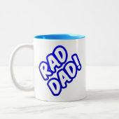 Niedlich Blue Funny Krasser Vater Zweifarbige Tasse (Links)