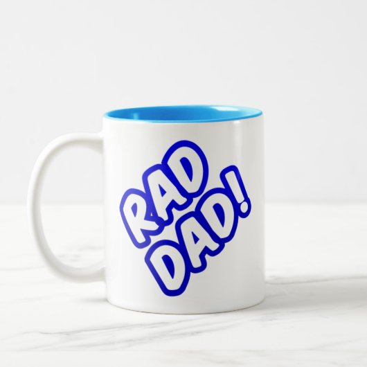 Niedlich Blue Funny Krasser Vater Zweifarbige Tasse (Links)