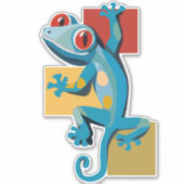 Niedlich Blue Gecko Reptile Lovers Aufkleber (Vorderseite)