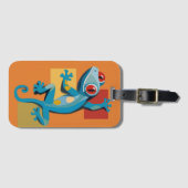 Niedlich Blue Gecko Reptile Lovers Gepäckanhänger (Vorderseite (Horizontal))