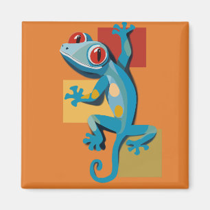 Niedlich Blue Gecko Reptile Lovers Magnet