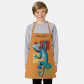 Niedlich Blue Gecko Reptile Lovers Schürze (Getragen)