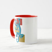 Niedlich Blue Gecko Reptile Lovers Tasse (Vorderseite Links)