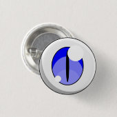 Niedlich Blue Ghost Eyeball Button (Vorne & Hinten)