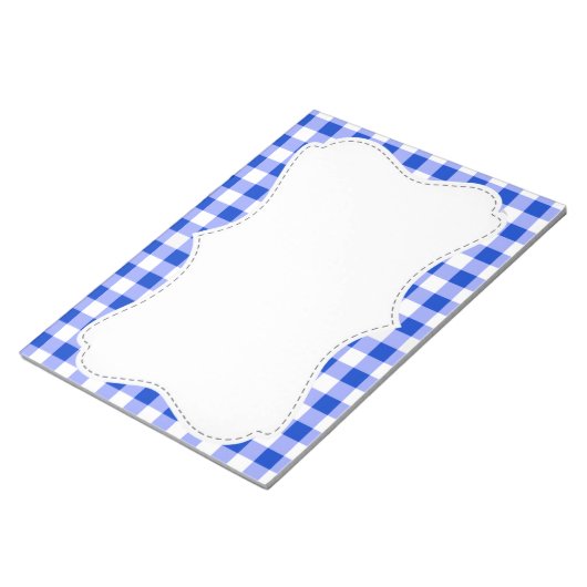 Niedlich Blue Gingham; kariert Notizblock (angewinkelt)