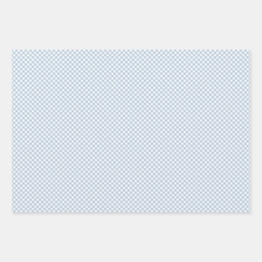Niedlich-Blue-Gingham-Klassik Geschenkpapier Set (Vorderseite)
