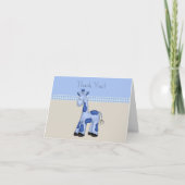 Niedlich Blue Giraffe Baby Boy Vielen Dank Karten (Vorderseite)