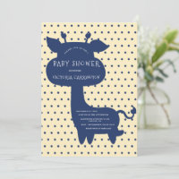 Niedlich Blue Giraffe Punkt Yellow Baby Dusche