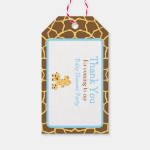 Niedlich Blue Giraffe Vielen Dank für Ihr Geschenk Geschenkanhänger