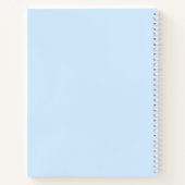 Niedlich Blue Girly Trendy Notizblock (Rückseite)