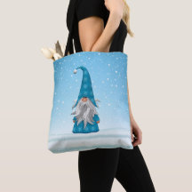 Niedlich Blue Gnome Tote Bag