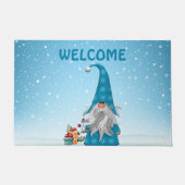 Niedlich Blue Gnome Weihnachtsdekor Fußmatte (Vorderseite)