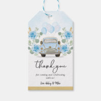 Niedlich Blue Gold Car Floral Adventure Baby Dusch