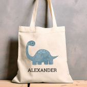Niedlich Blue Gray Dinosaurier Personalisiert Tote Tragetasche