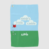 Niedlich Blue Green Daddy's Little Caddie Golf Tow Golfhandtuch (Vorderseite)