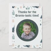 Niedlich Blue Green Dinosaur Benutzerdefiniertes F Dankeskarte (Rückseite)