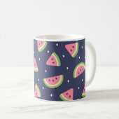 Niedlich Blue Green Watermelon Frucht Kaffeetasse (VorderseiteRechts)