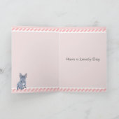 Niedlich Blue Grey French Bulldog Puppy Karte (Innenseite)