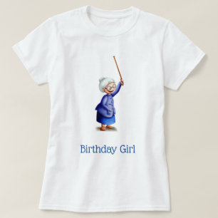Niedlich Blue Großmutter Geburtstag T-Shirt