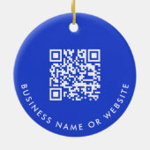 Niedlich Blue Guardian Angel Website QR Code Scann Keramik Ornament (Hinten)