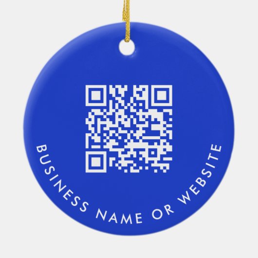 Niedlich Blue Guardian Angel Website QR Code Scann Keramik Ornament (Hinten)