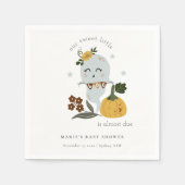 Niedlich Blue Halloween Ghost Little Boo Baby Dusc Serviette (Vorderseite)