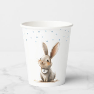 Niedlich Blue Happy Birthday Bunny Pappbecher