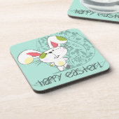 Niedlich Blue Happy Ostersonne Cartoon Untersetzer (Linke Seite)