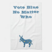 Niedlich Blue Heart Donkey STIMME BLUE Geschirrtuch (Vertikal)