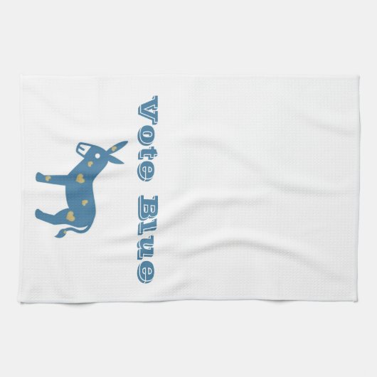 Niedlich Blue Heart Donkey STIMME BLUE Geschirrtuch (Horizontal)