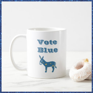 Niedlich Blue Heart Donkey STIMME BLUE Kaffeetasse
