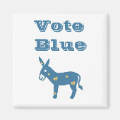 Niedlich Blue Heart Donkey STIMME BLUE Magnet (Vorne)