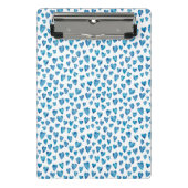 Niedlich Blue Heart Mini-Zwischenablage Mini Klemmbrett (Vorderseite)