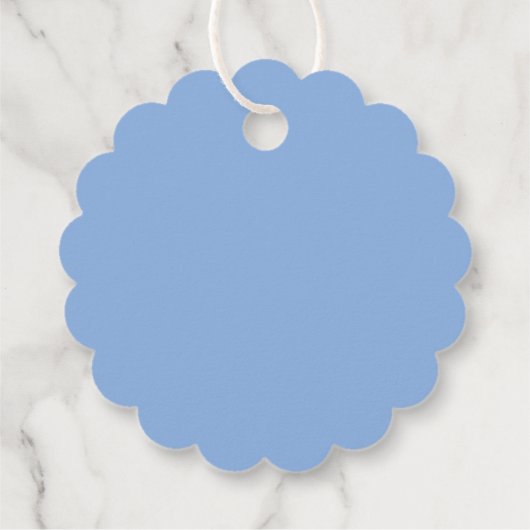 Niedlich Blue Heart Moderne Babydusche Geschenkanhänger (Rückseite)