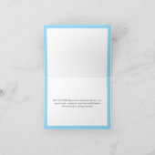 Niedlich Blue Heart Simple Vielen Dank Dankeskarte (Innenseite)