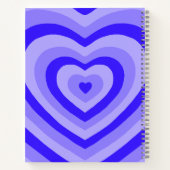 Niedlich Blue Heart Spiral Notebook Notizblock (Rückseite)