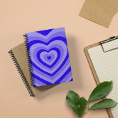 Niedlich Blue Heart Spiral Notebook Notizblock