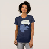 Niedlich Blue Hippo Hippopotamus Custom Message T-Shirt (Vorne ganz)