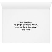 Niedlich Blue Hippo Personalisiert Foto Card (Innenansicht Horizontal (Unten))