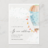 Niedlich Blue Hot Air Ballon Wolken Star I bewegt Postkarte (Vorderseite)