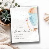 Niedlich Blue Hot Air Ballon Wolken Star I bewegt Postkarte