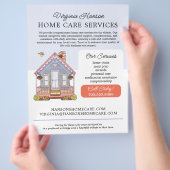 Niedlich Blue House Caregiver Caretaker Services Flyer (Hand)