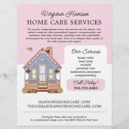 Niedlich Blue House Caregiver Caretaker Services P Flyer