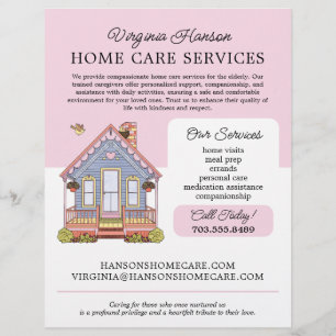 Niedlich Blue House Caregiver Caretaker Services P Flyer