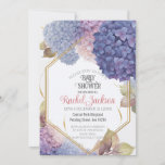 Niedlich Blue Hydrangea Blooms Baby Dusche Gold Ra Einladung<br><div class="desc">Unsere Niedliche Blue Hydrangea Blooms Baby Shower Invitation wird den perfekten Ton für Ihre anstehende Feier Set. Mit zarten blühenden Hydrangea-Blüten und einem schicken Goldrahmen strahlt diese Einladung Eleganz und Charme aus. Personalisieren Sie mit Ihren eigenen,  einzigartigen Details für eine wirklich einmalige Einladung,  die von allen gepflegt wird.</div>