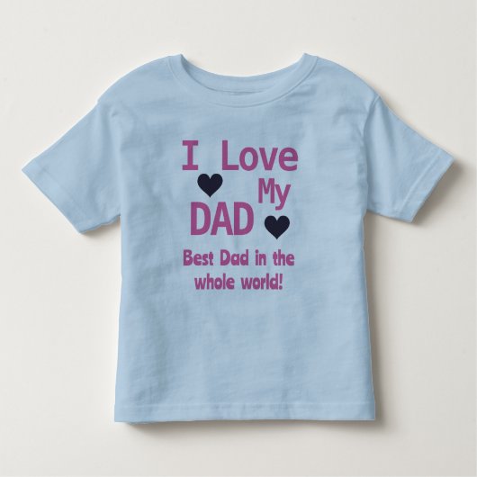 Niedlich Blue I Liebe Mein Vater Junge Kleinkind T-shirt (Vorderseite)