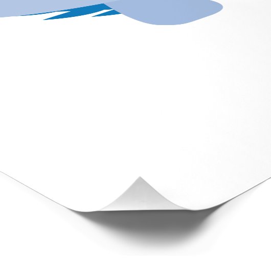 Niedlich Blue Igel Poster (Ecke)