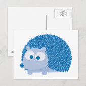 Niedlich Blue Igel Postkarte (Vorne/Hinten)